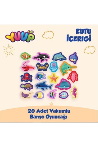 Çocuklar İçin Eğlenceli Banyo Keyif Seti - 21 Parça Deniz Canlıları