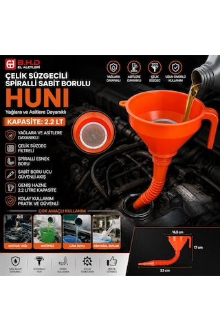 B.h.d El Aletleri Bhd Bhd-00213 Spiralli Huni 1.2lt Sabit Borulu Çelik Süzgeçli