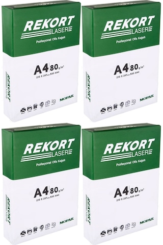 Mopak Rekort A4 80gr/m2 Fotokopi Kağıdı 2000 Adet 4pk 500