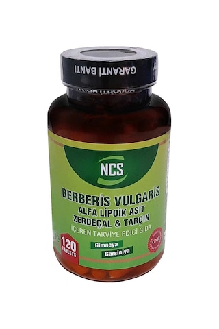 Ncs Berberis Vulgaris Alfa Lipoik Asit Tarçın Zerdeçal 120 Tablet