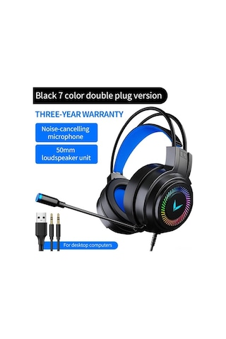 Novahub G58 Pro Oyuncu Kulaklığı: 7.1 Surround, Led Işıklı, Mikrofonlu, Usb+3.5mm, Pc/ps4 Uyumlu, Kaliteli Ses Deneyimi