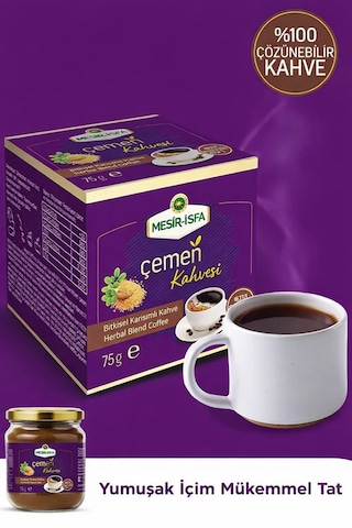 Mesiri Şifa Çemen Kahve Bitkisel Karışımlı Çözünebilir Kahve 75gr Granül