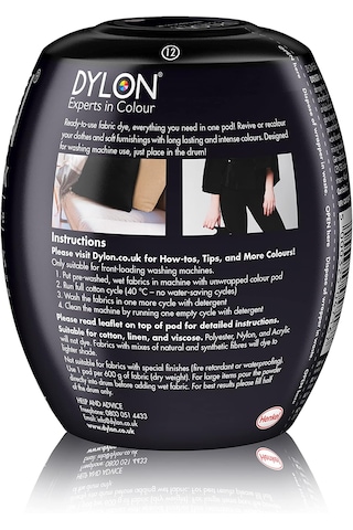Dylon Matik Yoğun Siyah Kumaş Boyası 350g Siyah