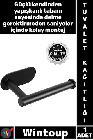 Tuvaletkağıtlığı Banyo Modern Şık Rulo Tutucu Mat Siyah Kendinden Yapışkanlı Tuvalelet Kağıtlığı Çok Renkli
