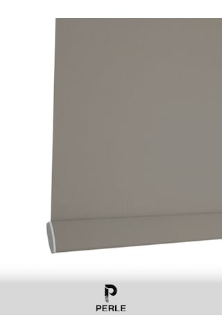 Br Perle Home Koyu Gri Rengi Düz Mekanize Stor Perde Yüksek Kalite Metropol Serisi Koyu Gri