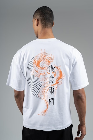 Maraton Sportswear Oversize Erkek Bisiklet Yaka Kısa Kol Basic Beyaz T-shirt 23245-beyaz
