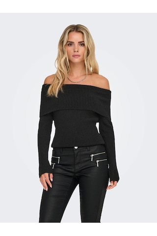 Only Onlkatia Life Ls Off Shoulder Kadın Kazak 15311830 Siyah
