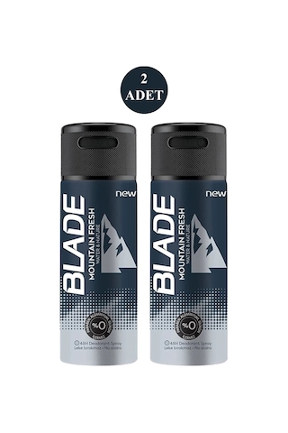 2 Adet Mountain Fresh Erkek Deodorant 150ml Leke Bırakmaz
