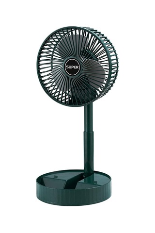 Skycity Yeşil Çekirdekli Masaüstü Fan - İki Kollü Katlanabilir Ve Geri Çekilebilir, 3 Hızlı Sessiz Doğal Rüzgar, 2000mah Pil İle Taşınabilir Usb Şarjlı Soğutucu