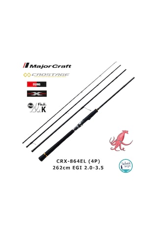 Major Craft Crostage Crx-864el Eging 262cm Egı 2.0-3.5 4p Spin Kamış Seyahat Tipi