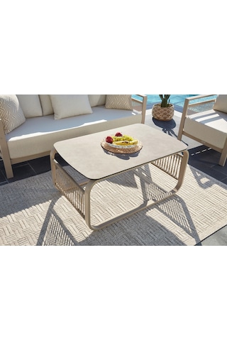 Venedik Bahçe Balkon Oturma Grubu 3+1+1+Seramik Sehpa