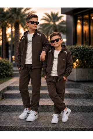 Kokoş Bebe Life Sports 3 Parça Mevsimlik Erkek Çocuk Takım - 7/15 Yaş - 31906 Kahverengi