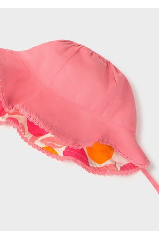Kız Bebek Çift Taraflı Penye Şapka Pembe Pembe