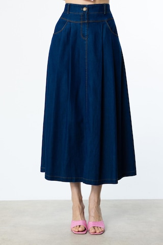 Ekol Tensel A Kesim Cepli Uzun Etek-5655 İndigo