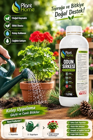 Odun Sirkesi + Organik Sıvı Gübre Seti 2x1 Litre Wood Vinegar Toprak Düzenleyici Diğer