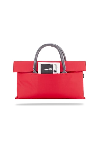 Classone Byn-el002 Wtxpro Su Geçirmez Kumaş 13-14 İnch Bayan Laptop, Notebook, Apple Uyumlu MacBook Air El Çantası- Tote Bag - Kırmızı