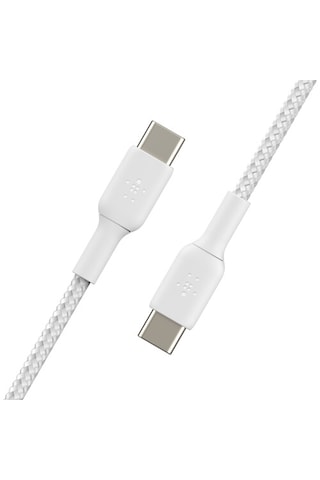 Belkin Boostcharge Örgülü 60w Usb-c - Usb-c Kablosu 1m, Beyaz