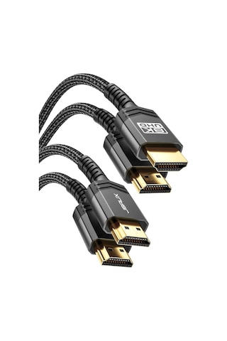 8k Uhd Uzun Hdmı Kablosu 48gbps Yüksek Hızlı 2.1 Örgülü Oyuncu Kablo 8k 60hz 3 Metre