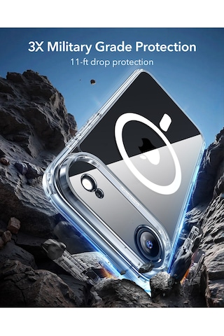 Esr Apple Uyumlu iPhone Air Kameralı Kontrol Özellikli Classic Hibrit Manyetik Kılıf Şeffaf Transparent