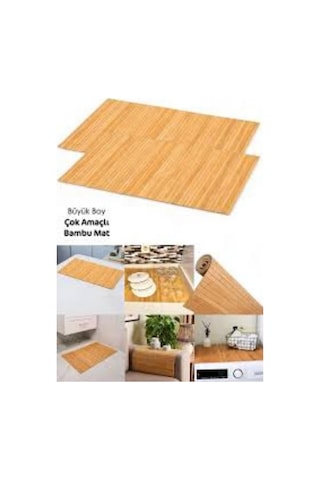 Çok Amaçlı Doğal Bambu Mat Suya Dayanıklı, Kaymaz, Katlanabilir Ve Kullanışlı Yer Paspası 45x70 Cm Diğer