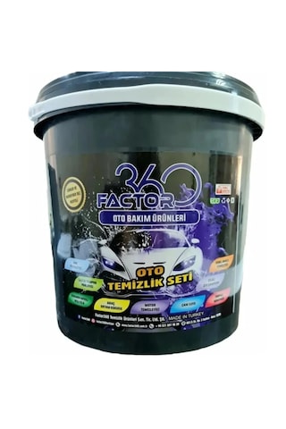 Factor 360 Araç Temizlik Seti 14 Parça Set Kova