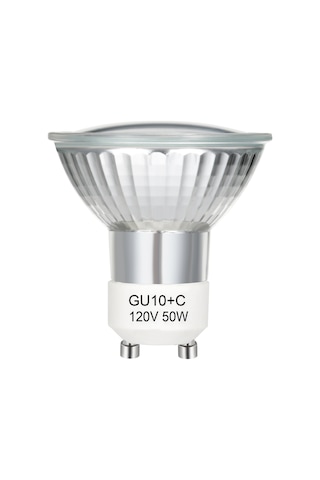 Neoglint Gümüş 120v 50w Gu10+c Ampul Kısılabilir Sıcak Beyaz 2800k