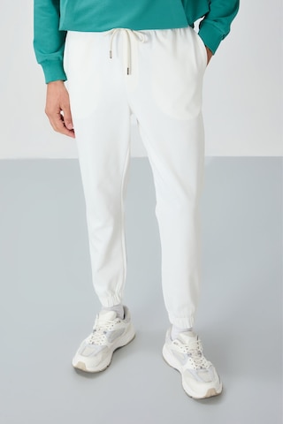 Tommy Life Ekru Yüzeyi Dokulu Standart Fit Erkek Eşofman Alt - 82156 Ekru
