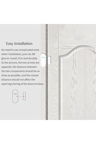 Padalink Tuya Akıllı Wifi Pencere Kapı Alarmı, Ses Kontrol Ve Akıllı Cihazlarla Otomatik Bağlantı, Pil Dahil Değil