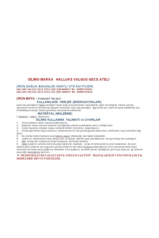 Halluks Valgus Gece Ateli Düzeltici Ayak  Kemiği Çıkıntısı Mavi