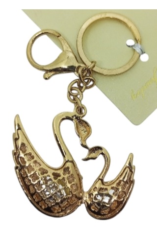 3d Dore Taşlı Kuğu Anahtarlık Lux