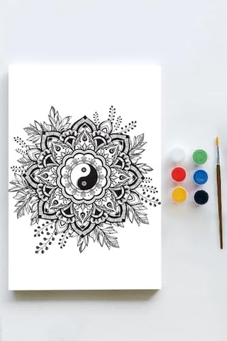 Mandala Tuval Kanvas Tablo Boyama Hobi Seti 2 50x70cm Diğer