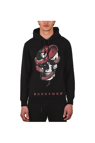 Bonesmen Erkek Kapüşonlu Sweatshirt (463015844) Siyah