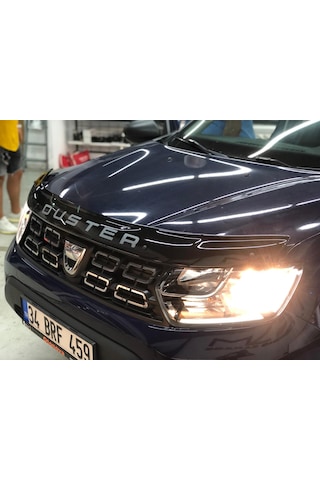 Dacia Duster Kaput Rüzgarlığı 2018 Ve Üzeri Parlak Siyah