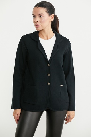Sementa Oversize Cepli Triko Ceket - Siyah
