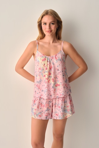 Suwen Daydream Atlet Şort Pijama Takımı Sh26532667334 Pembe