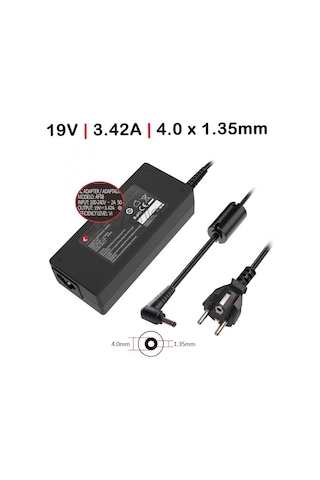 Asus 19v 3.42a 65w 4.0mm 1.35mm Notebook Adaptör / Rna-as05