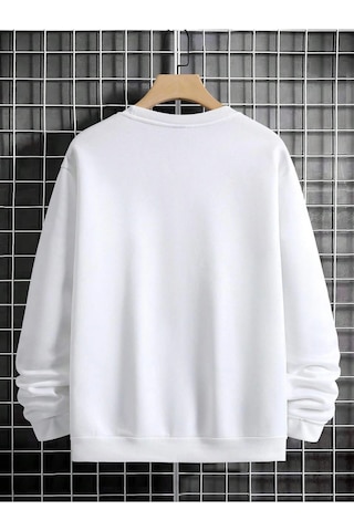 Adrift Manfinity Homme Hand Print Drop Shoulder Sweatshirt Beyaz Beyaz