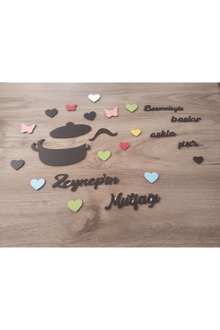 Mutfak Duvar Süsü Besmele/aşk Bir Arada Kişiye Özel Çok Şık