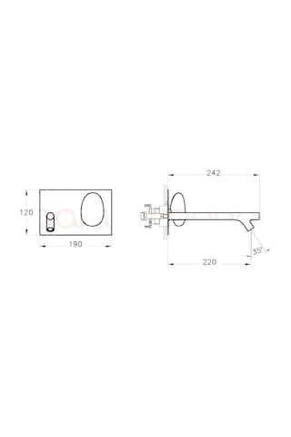 VitrA İstanbul A42231 Ankastre Lavabo Bataryası Krom