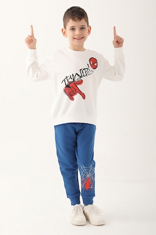 Spider Man D4833-3 Çocuk  Krem Eşofman Takımı