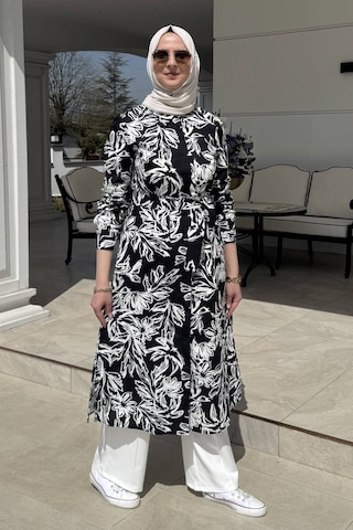 Rabia Şamlı Doğa Siyah Tunik Normal
