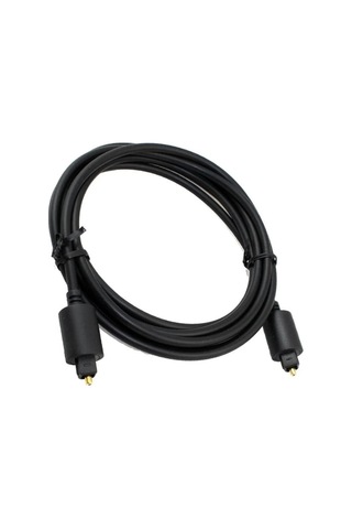 Fiber Optik Ses Kablosu Siyah, Ses Çubuğu, Stereo Sistem, Ev Sineması, Konsol Bağlamak İçin Ses Kablosu, 2 Metre Diğer