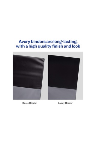 Avery Economy View Binder, 3,8 Cm Yuvarlak Halka, Siyah, 5725 1.5 Inch 3 Paketi Çok Renkli