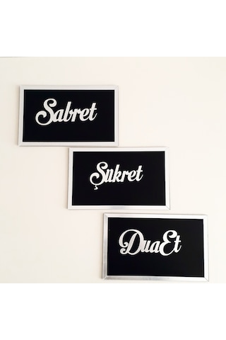Ahşap Sabret Şükret Du Et