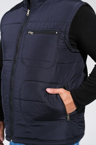 Derin Mavi Çok Cepli Günlük - İş Yeleği Xl-10xl Arası Bedenler Lacivert