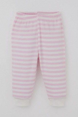 Breeze Kız Bebek Pijama Takımı Omuzdan Patlı Kendinden Desenli 4 Ay-1 Yaş, Pembe