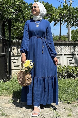 Rabia Şamlı Seda İndigo Elbise Normal