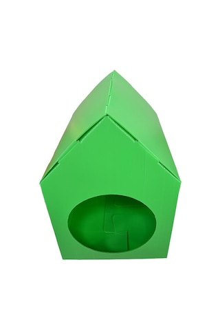 Temel Özel Üretim Plastik Kedi Evi Yeşil