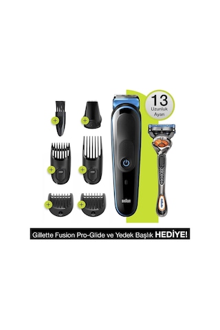 Braun Mgk5245 + Gillette Fusion5 Proglide 7'si 1 Arada Erkek Bakım Seti (teşhir)