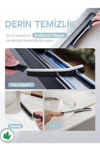 Çok Amaçlı Multi İnce Temizlik Fırçası Derz Arası Banyo Mutfak Lavabo Detay Temizleme Fırçası 2 Adet